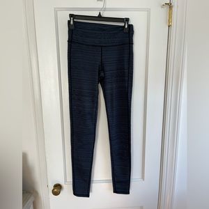 Navy pattern mid rise Athleta tights- small tall
